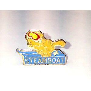 Vintage 1978 Garfield Steamboat Lapel Pin